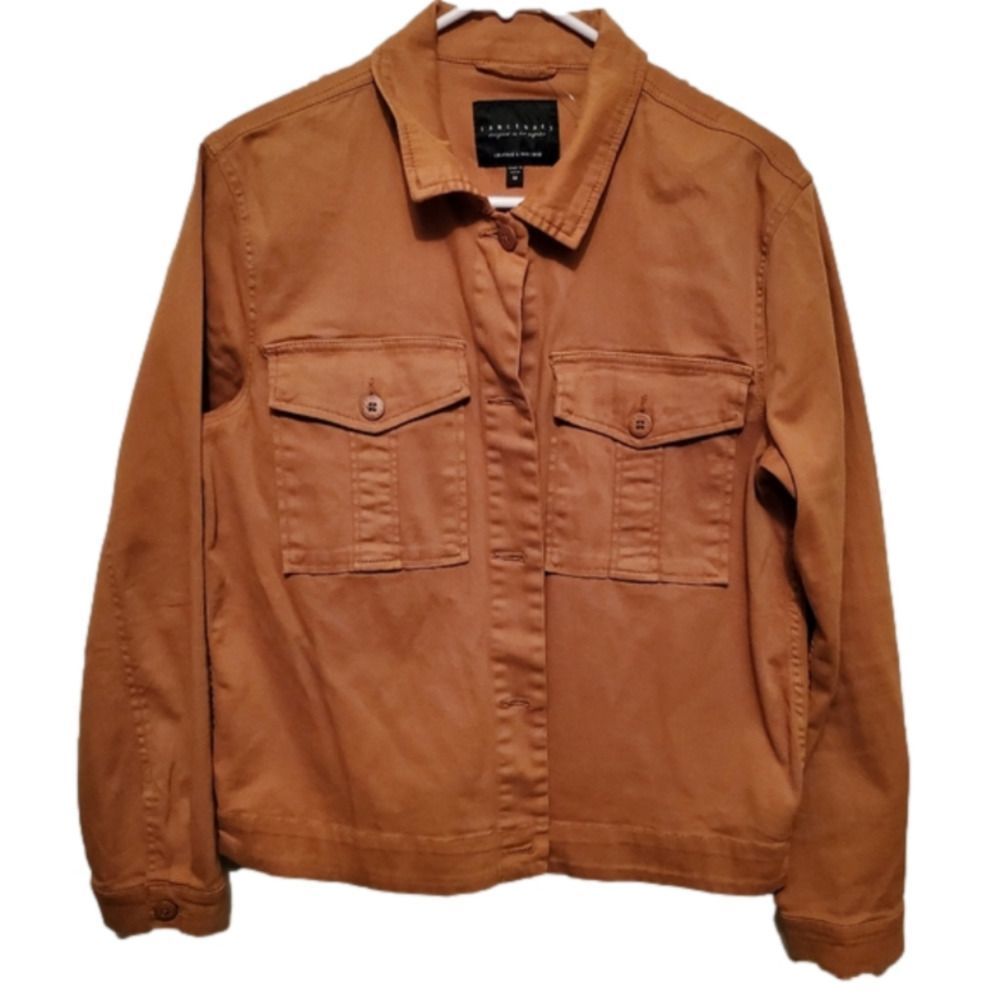 SANCTUARY 4 Pocket Jacket Oversized Terra Cotta Shacket Size Medium - Picture 1 of 5
